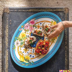 Plateau ovale Petit Modèle FLOWER&LEMON- GUZZINI