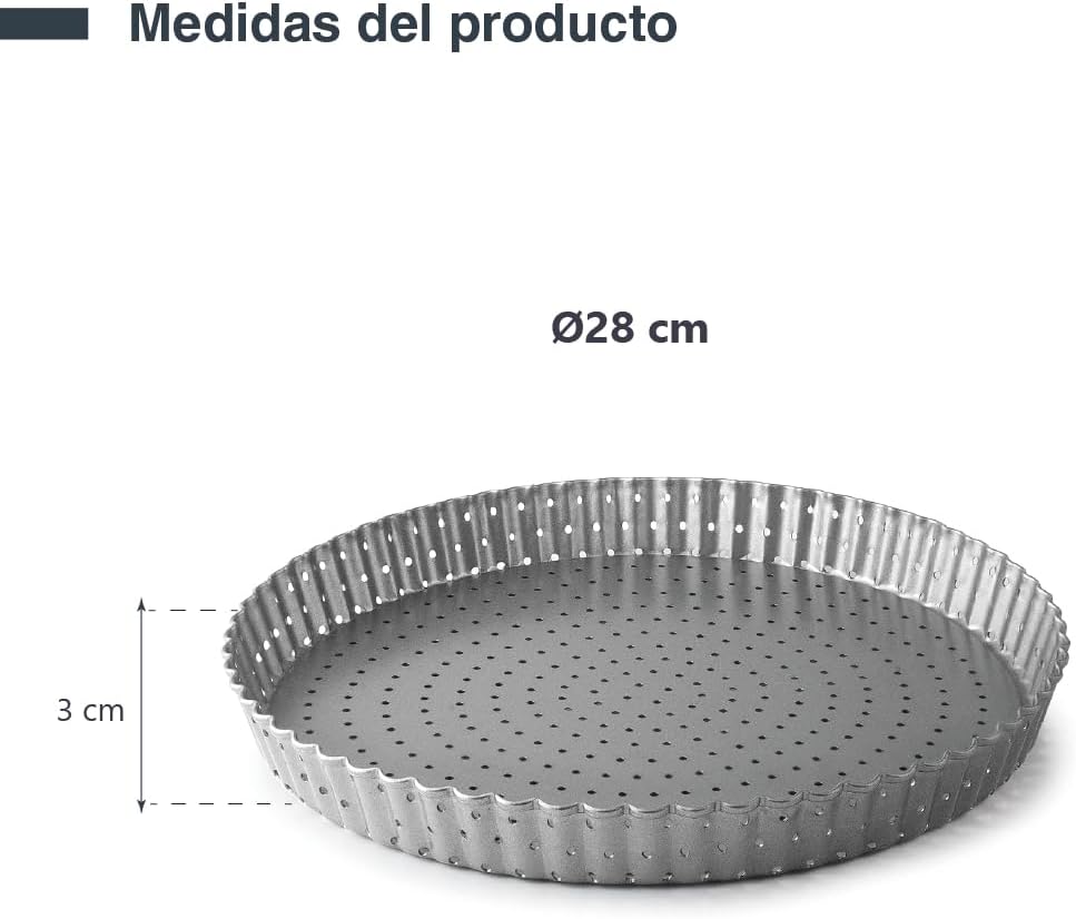 Moule à tarte parforée 28 cm - LACOR