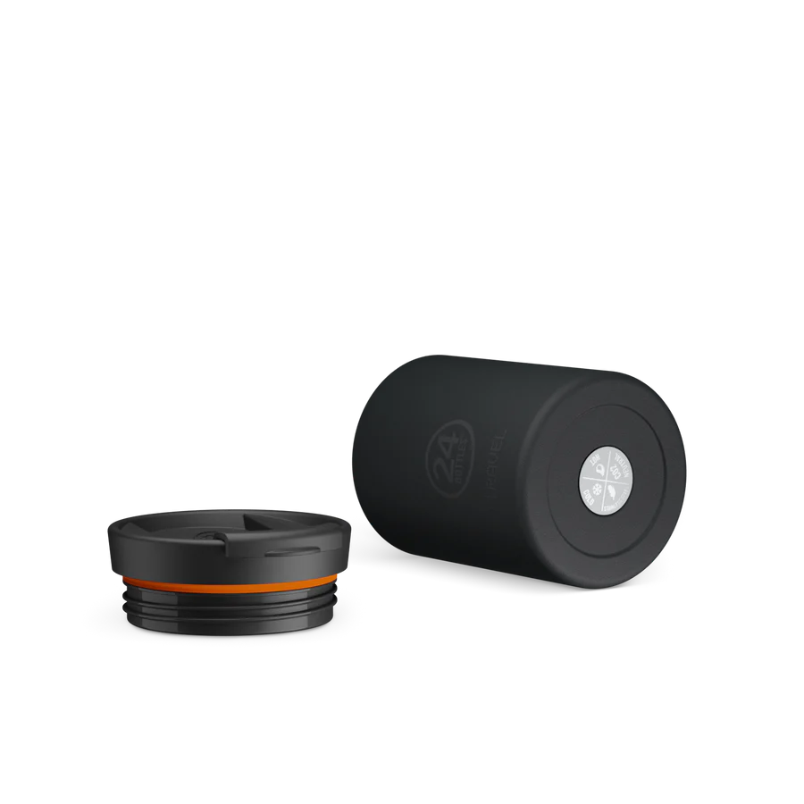 TRAVEL TUMBLER 350ML STONE TUXEDO BLACK- 24BOTTLES