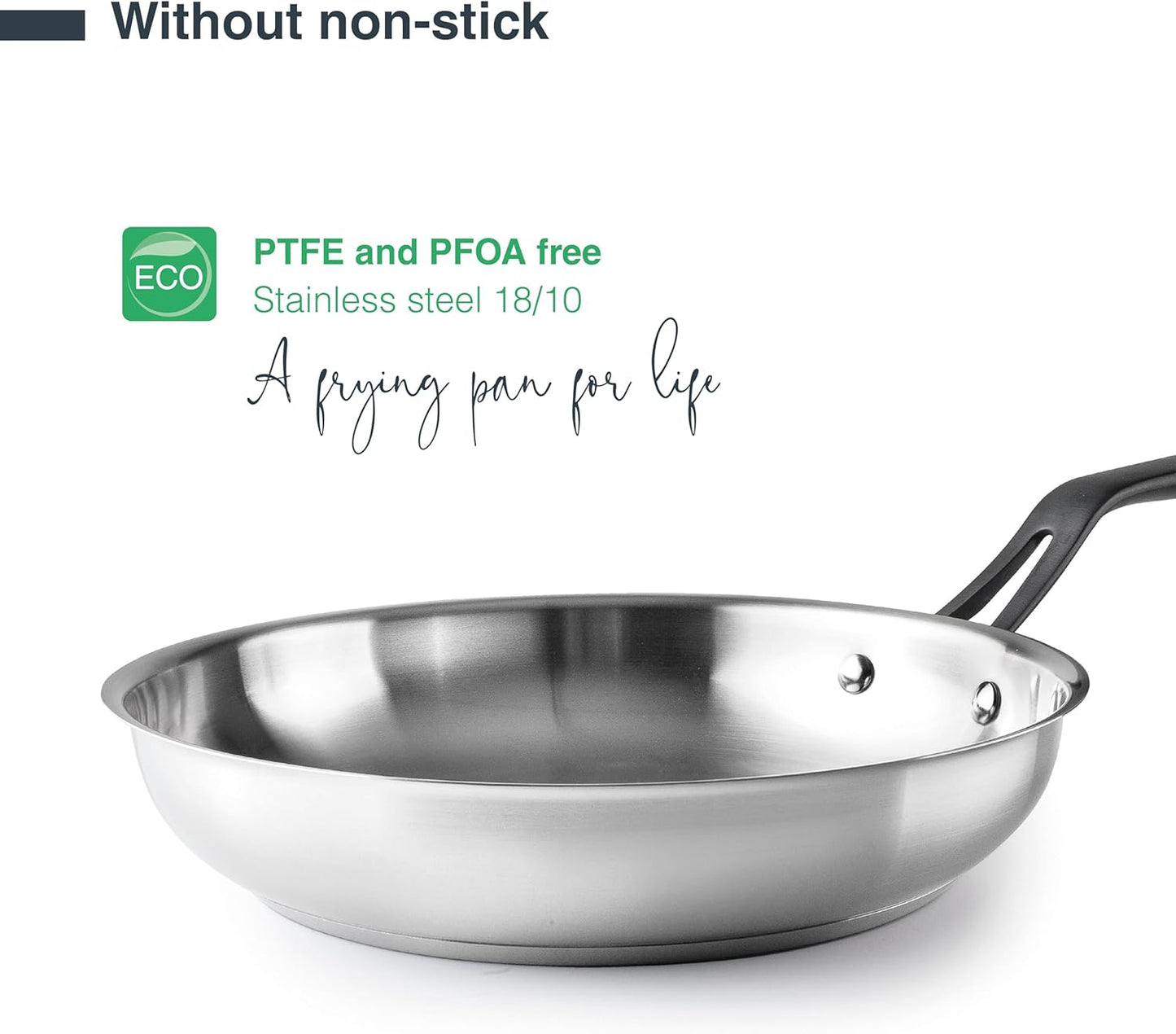 POELE ORIGIN INOX 22 CM - LACOR