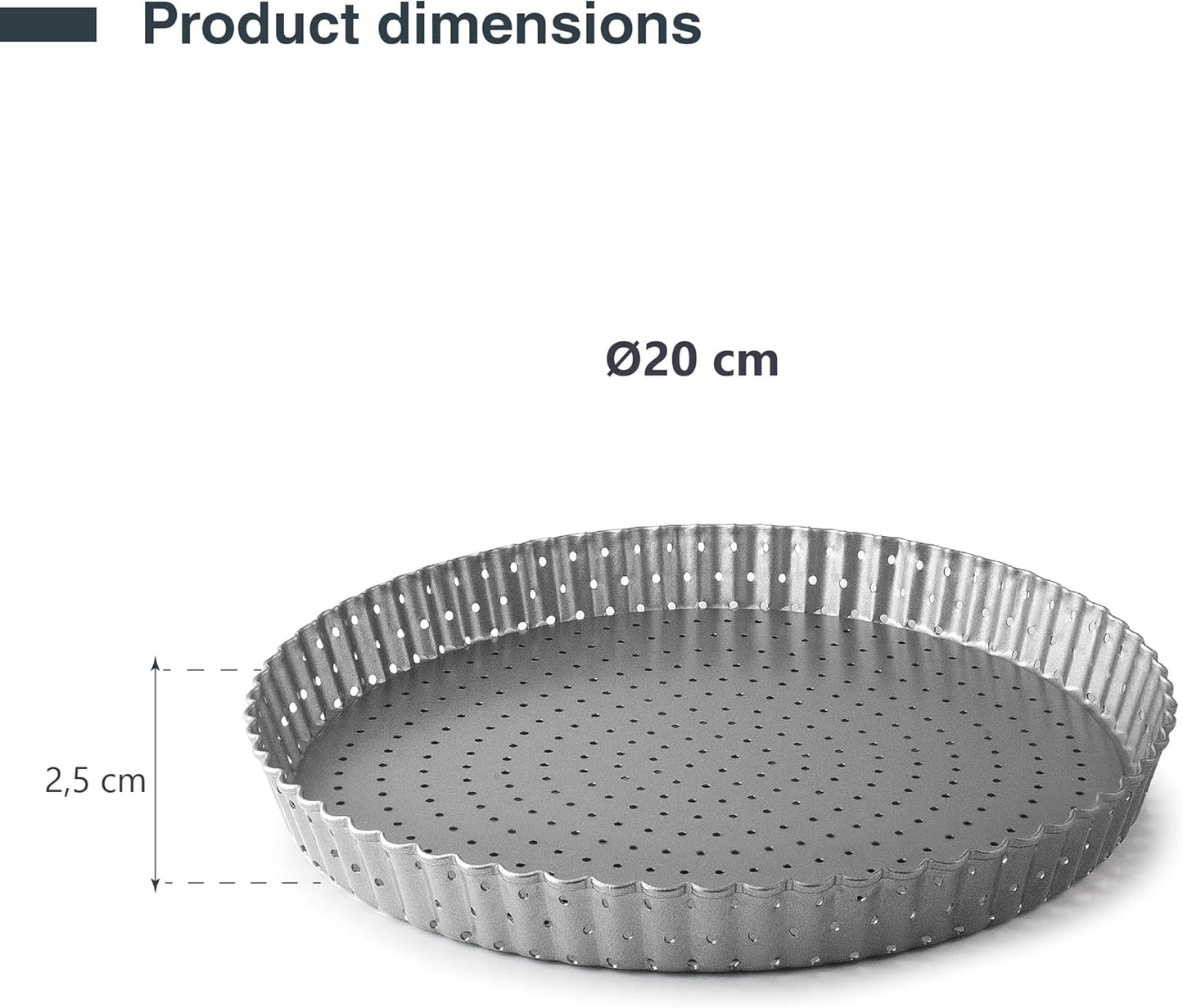 MOULE A TARTE PERFORE 20 CM- LACOR