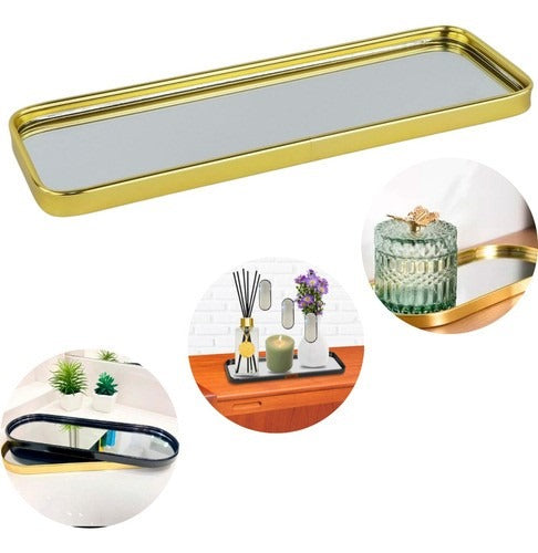 MINI PLATEAU MIROIR - BORDURES GOLD