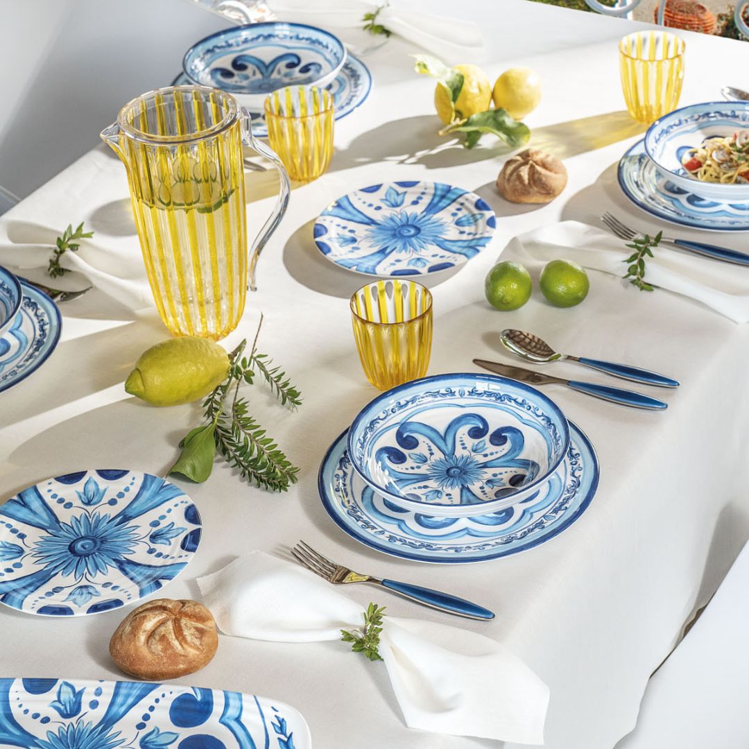 SERVICE DE TABLE 18 PIECES BLUES- GUZZINI
