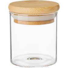 Flacon à épices en verre et Bamboo