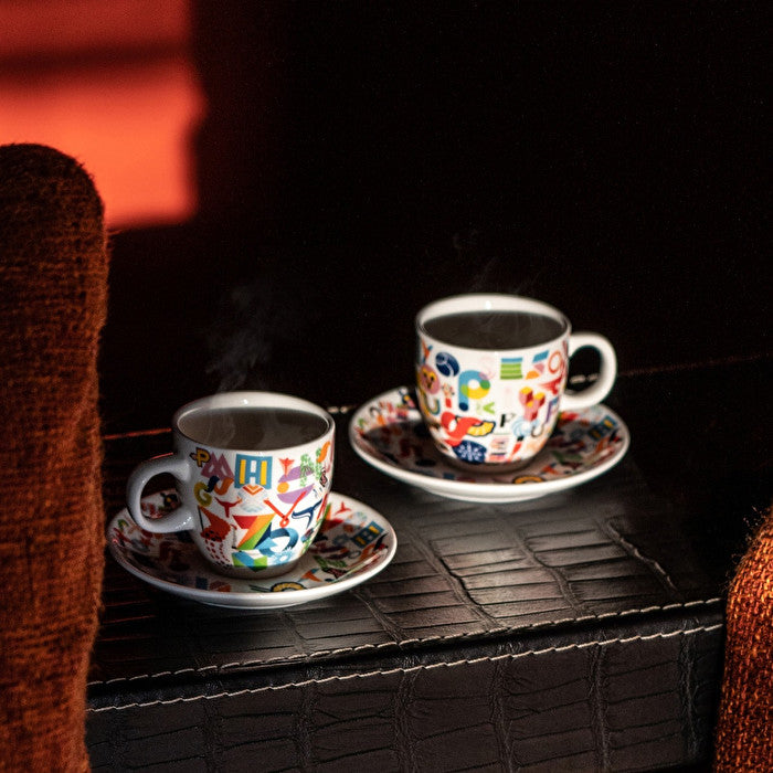 SET DE 2 TASSES ALPHABET- GUZZINI