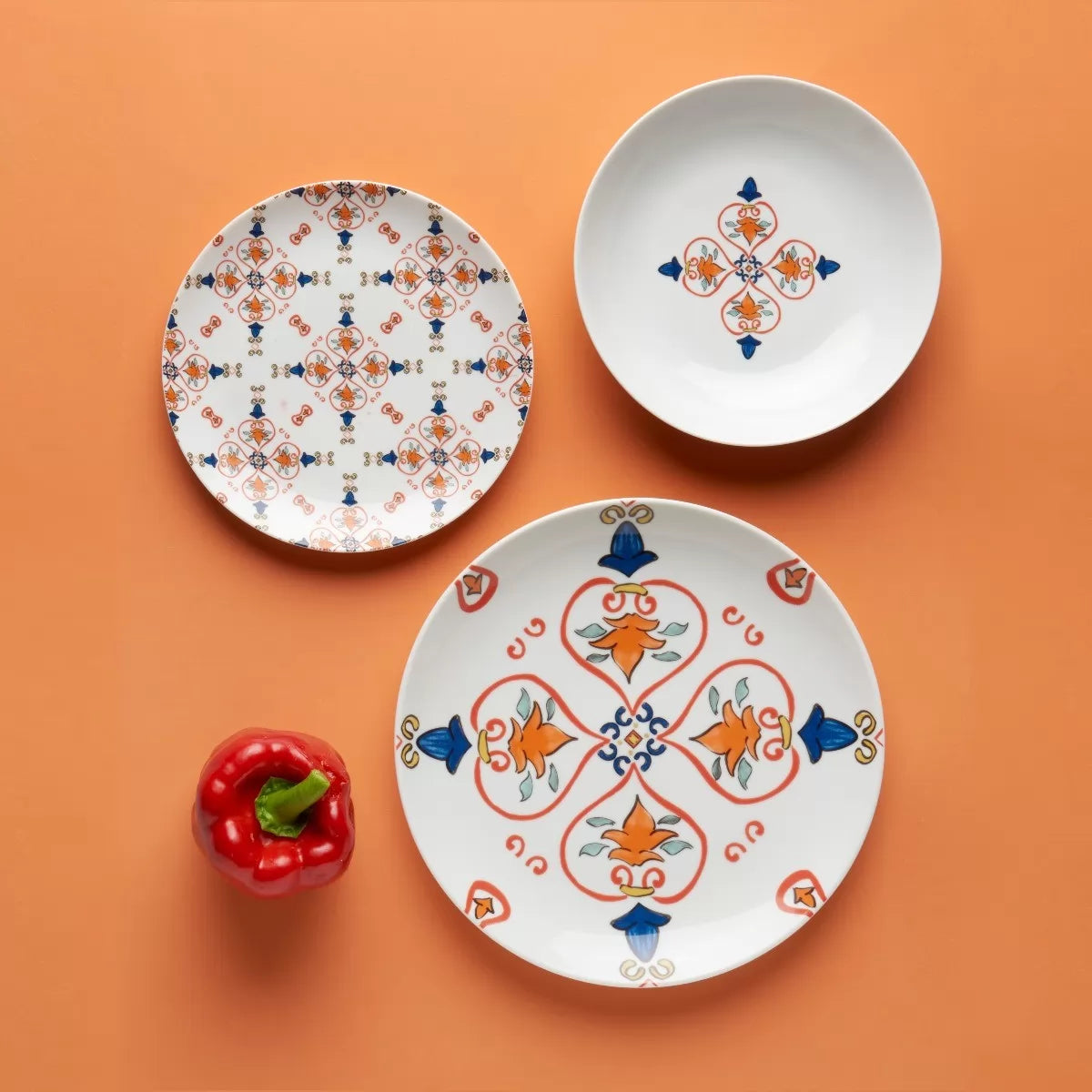 SERVICE DE TABLE SORRENTO- BLUE ORANGE- GUZZINI