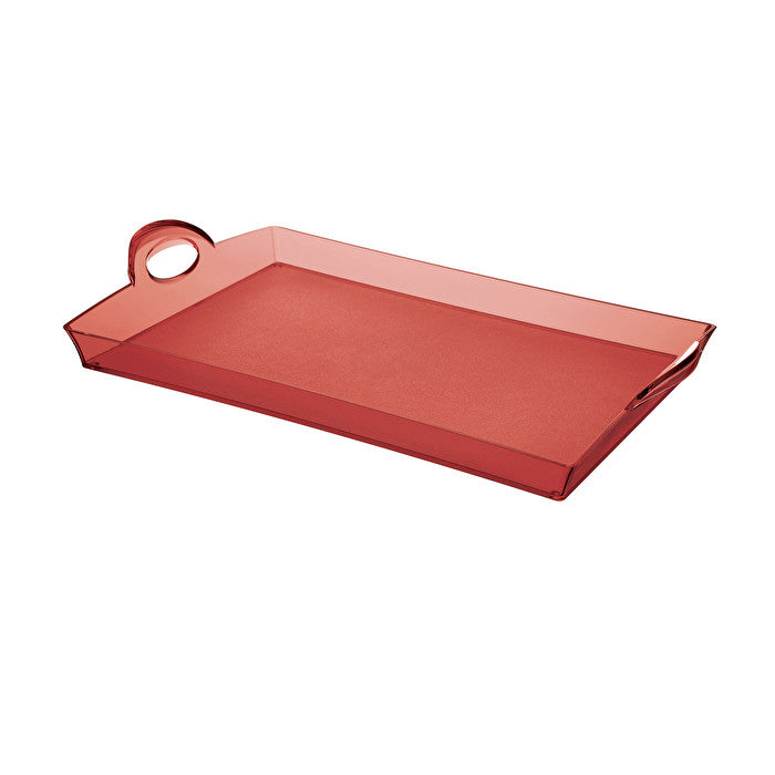 PLATEAU RECTANGULAIRE HAPPY HOUR ROUGE- GUZZINI