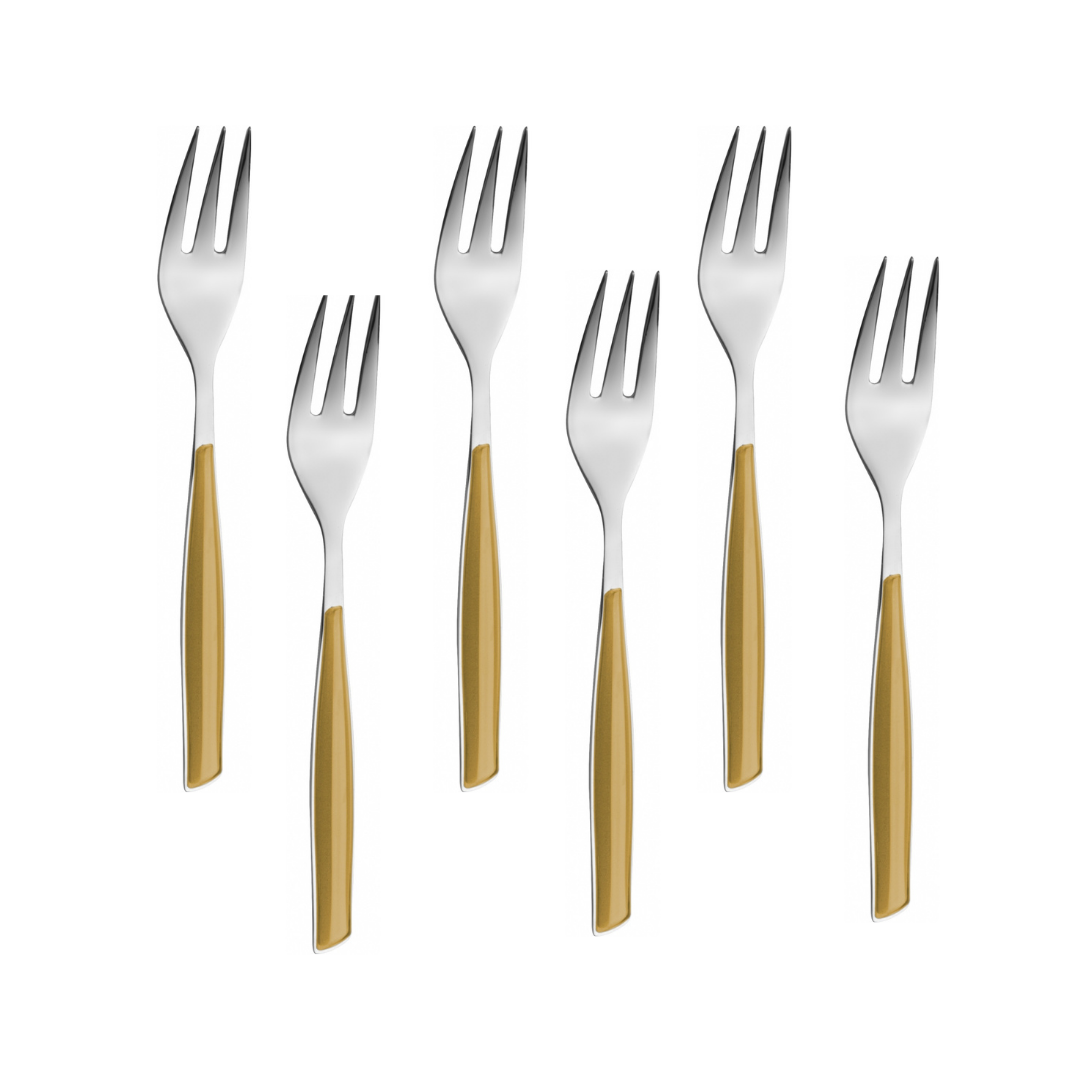 SET DE 6 FOURCHETTES A DESSERT GLAMOUR GOLD - BUGATTI