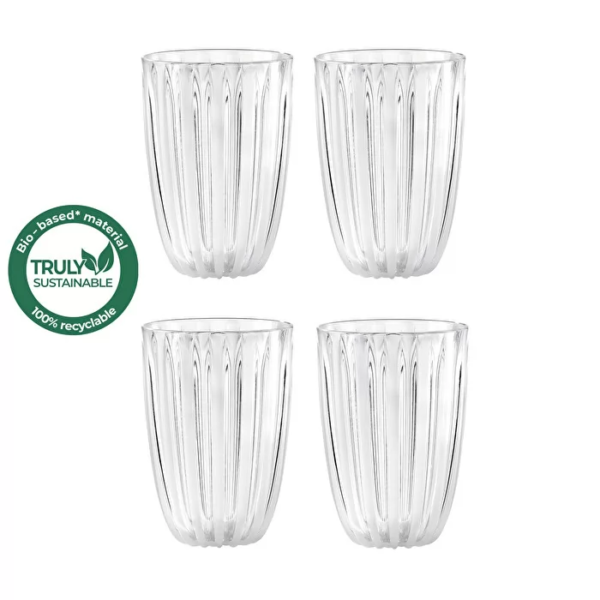 LOT DE 4 VERRES DOLCE VITA TRANSPARENTS - GUZZINI