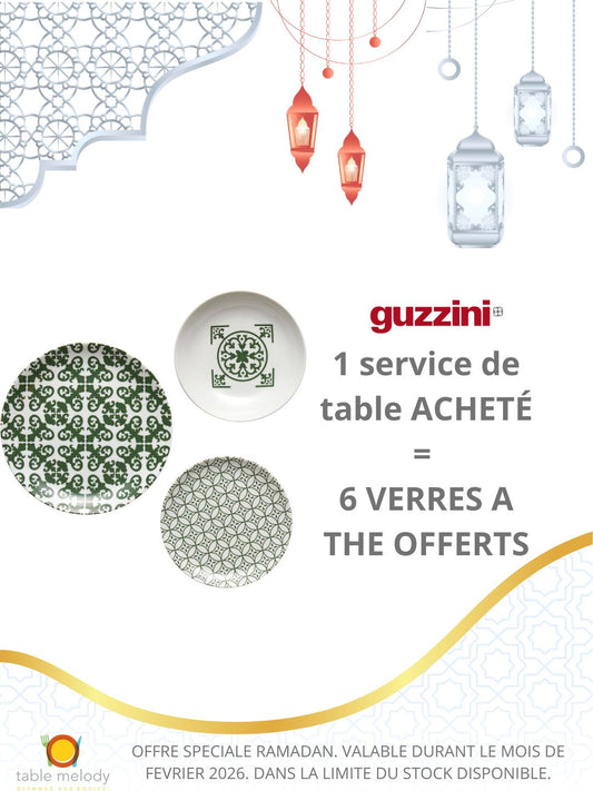 SERVICE DE TABLE VERT GUZZINI - RAMADAN 2026