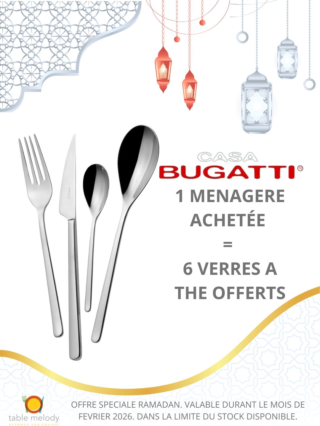 MENAGERE SINTESSI BUGATTI- RAMADAN 2026