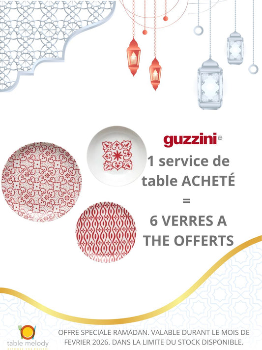 SERVICE DE TABLE ROUGE GUZZINI - RAMADAN 2026