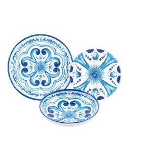 SERVICE DE TABLE 18 PIECES BLUES- GUZZINI