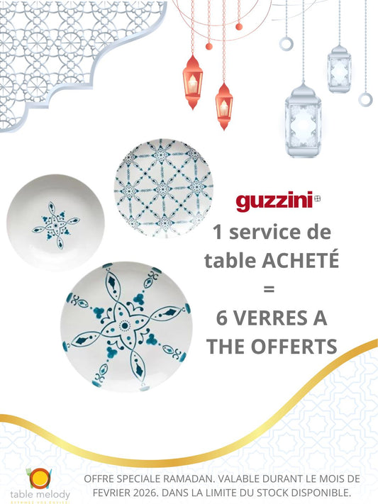 SERVICE DE TABLE SORRENTO BLUE GUZZINI - RAMADAN 2026