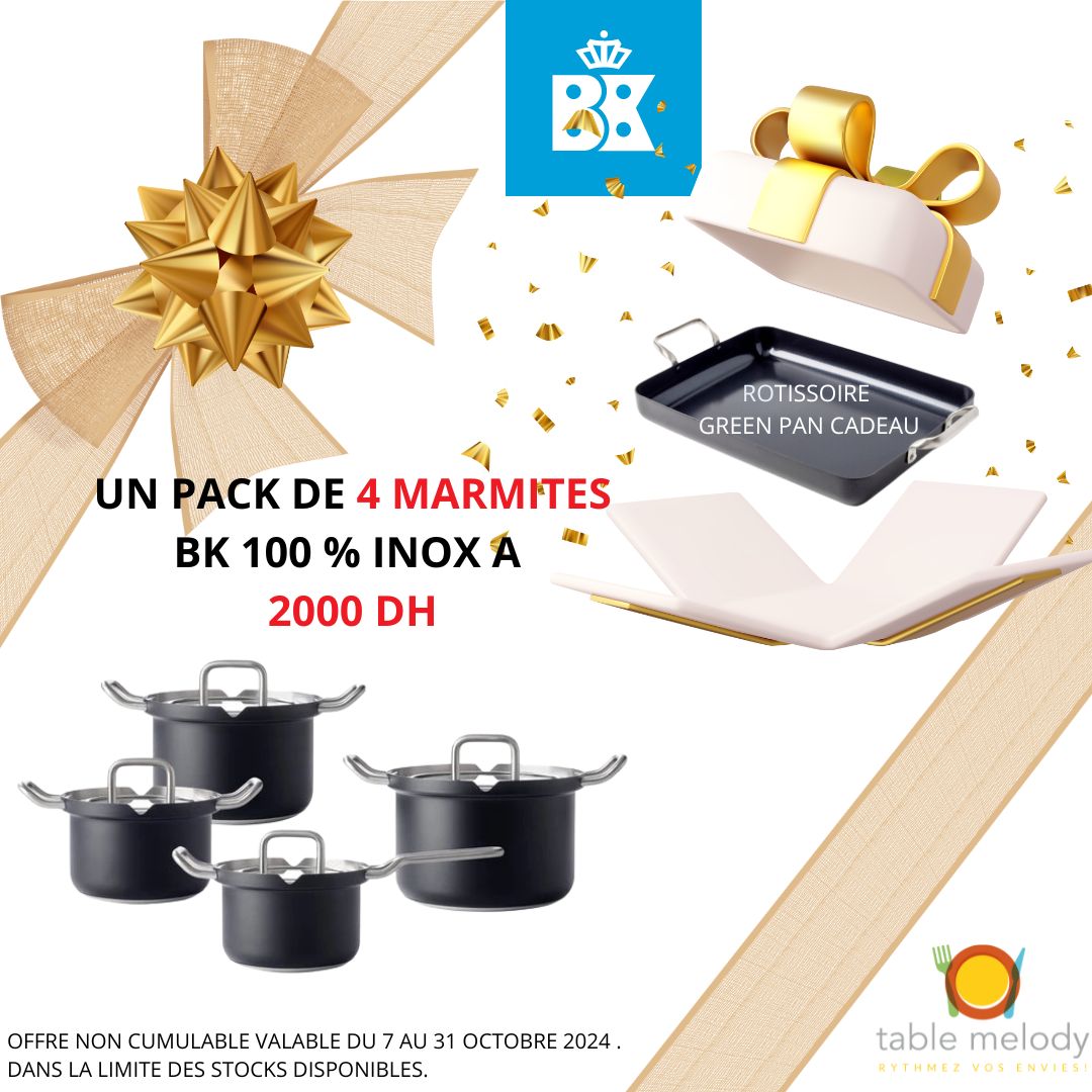 BK SET DE 4 MARMITES- PROMO 5 ANS