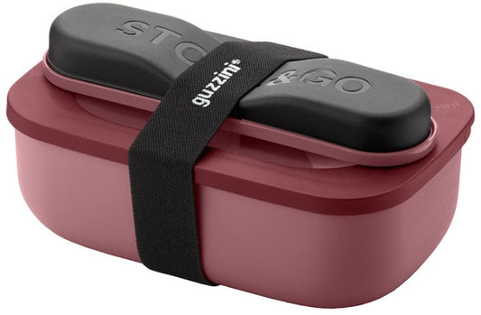 LUNCH BOX AVEC COUVERTS -ROSE ET ROUGE - GUZZINI