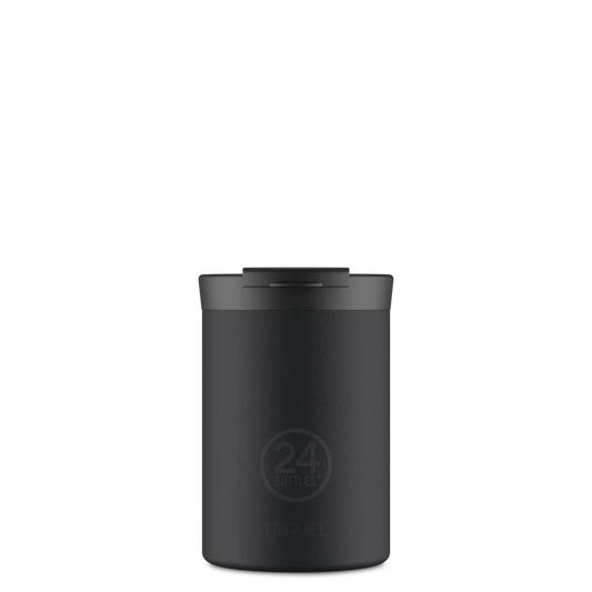 TRAVEL TUMBLER 350ML STONE TUXEDO BLACK- 24BOTTLES