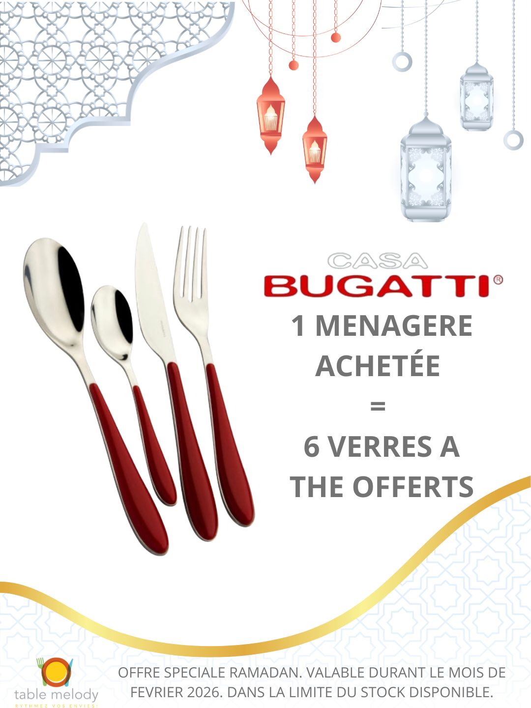 MENAGERE GIOIA ROUGE BUGATTI- RAMADAN 2026