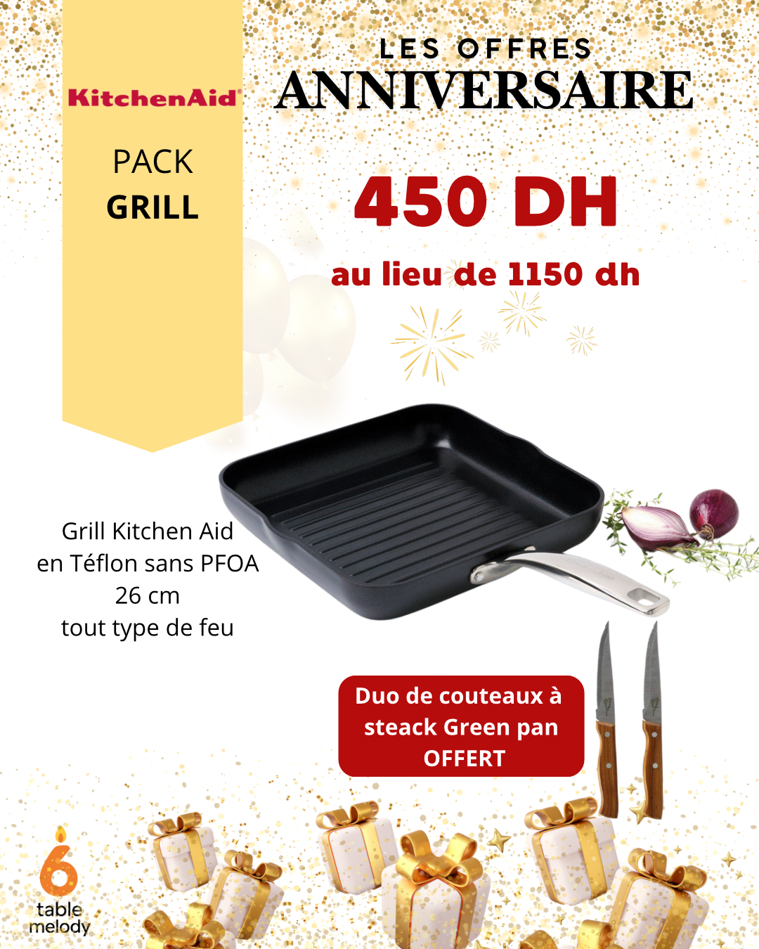 Grill Kitchen Aid - Promo 6 ans