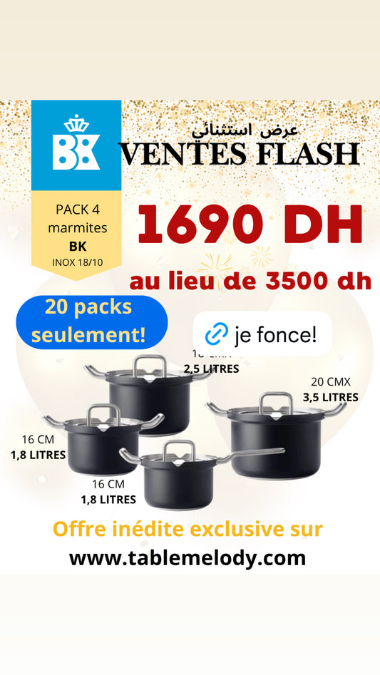 promo BK Q-LINAIR MASTER GLAS - 4 PIECES 1690 dh