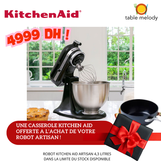 PROMO ROBOT KITCHEN AID noir 4,3 LITRES- CASSEROLE OFFERTE