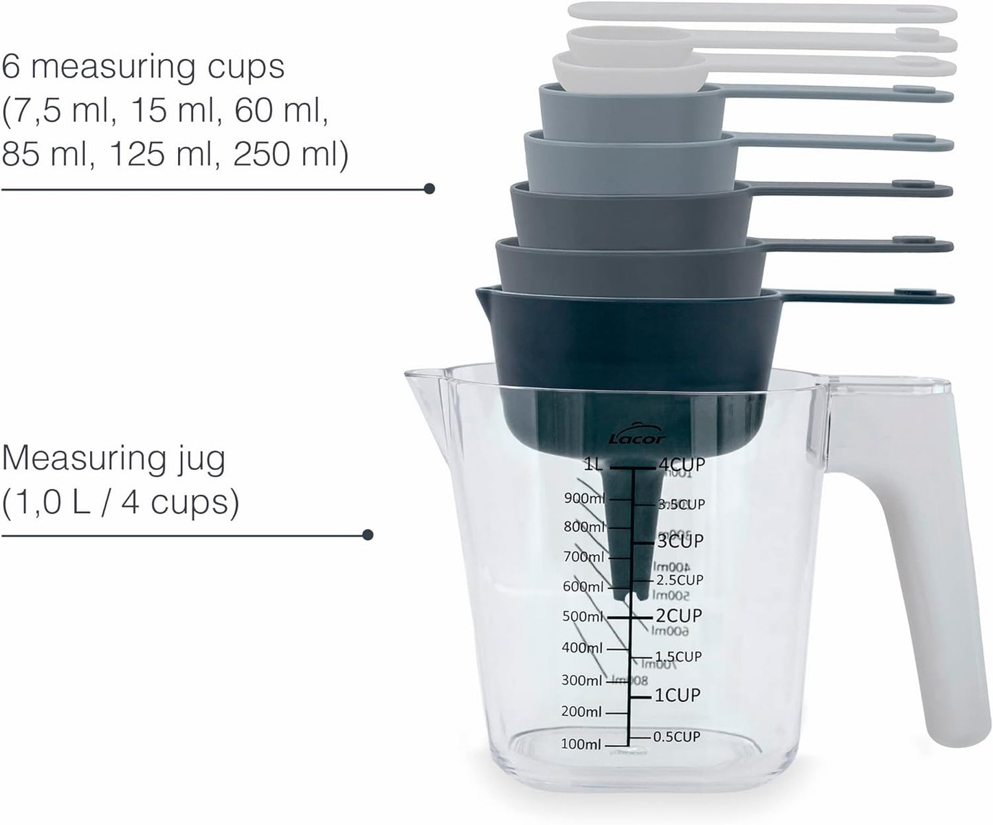 ENSEMBLE DE 9 USTENSILES DE MESURE- LACOR