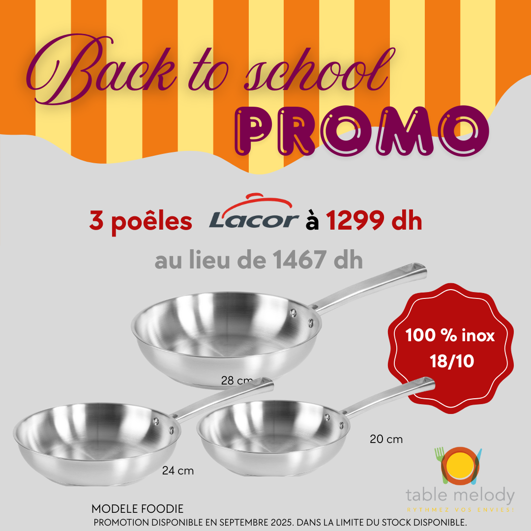 Promo 3 poêles FOODIE- LACOR- septembre 2025