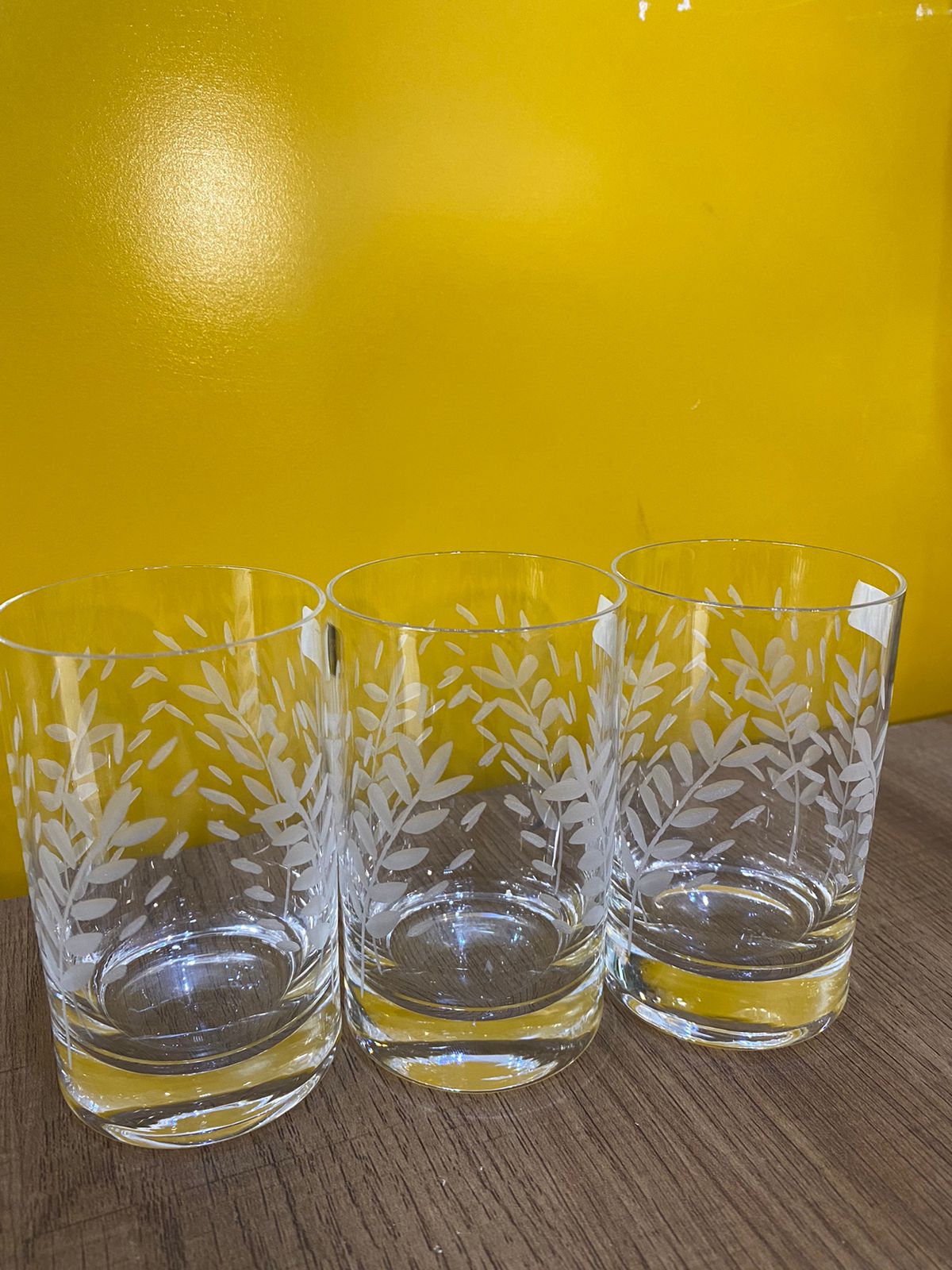 VERRES A THE EN CRISTALIN- MODELE BRANCHES- PACK DE 6