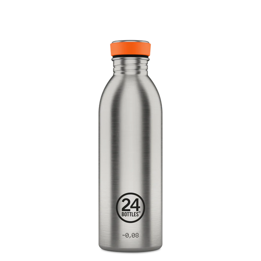 Urban Bottle 500ml Brushed Steel- 24BOTTLES