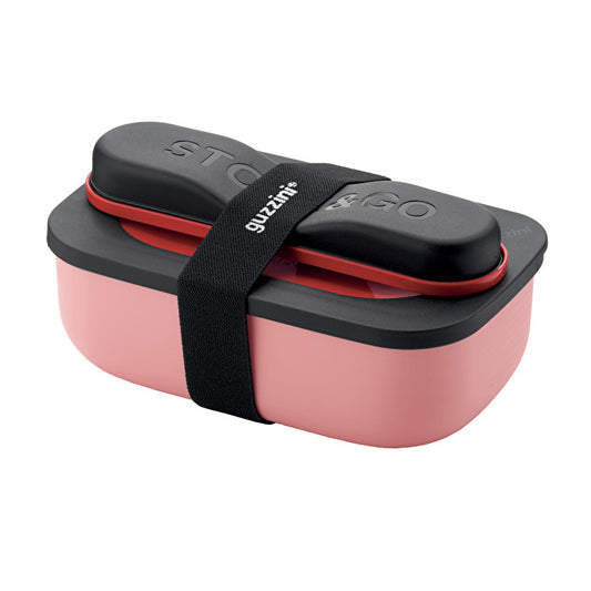 LUNCH BOX AVEC COUVERTS -ROSE, ROUGE ET NOIR- GUZZINI