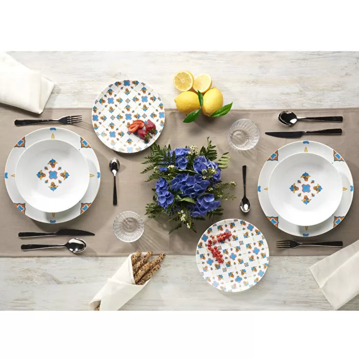 SERVICE DE TABLE SORRENTO- ORANGE BLUE- GUZZINI