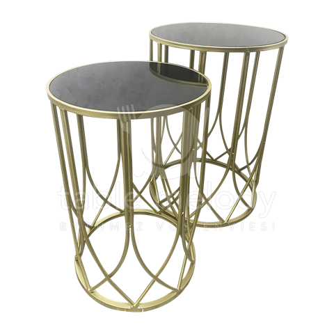 Duo de tables de coin Black & Gold