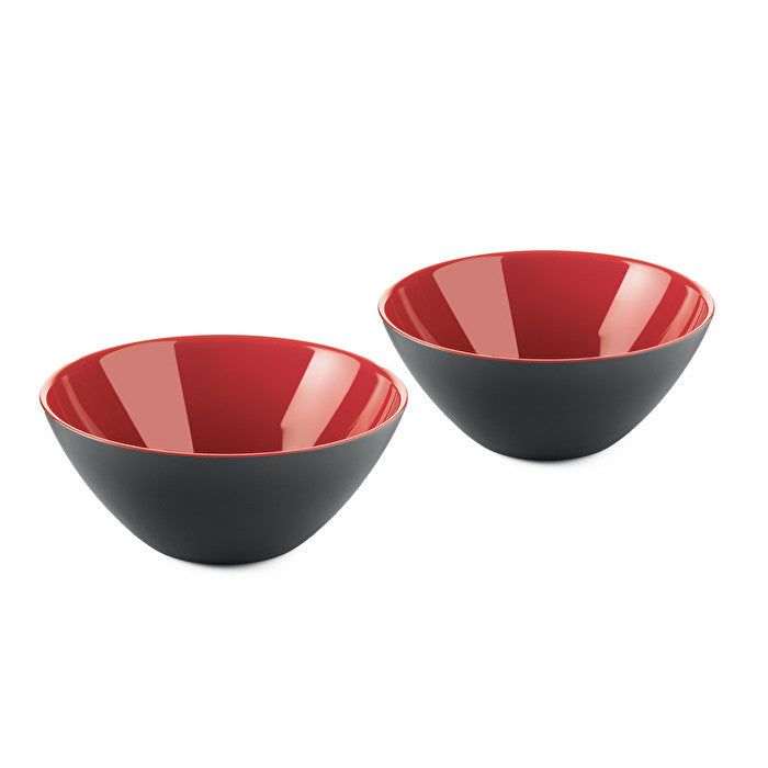 SET DE 2 BOLS MY FUSION ROUGE ET NOIR 12 CM