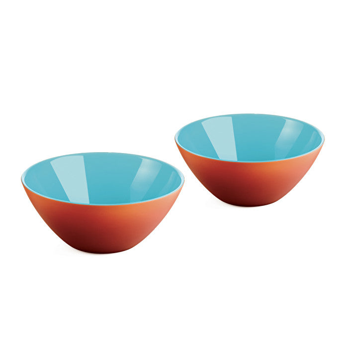 SET DE 2 BOLS MY FUSION BLEU ET ROUGE 12 CM