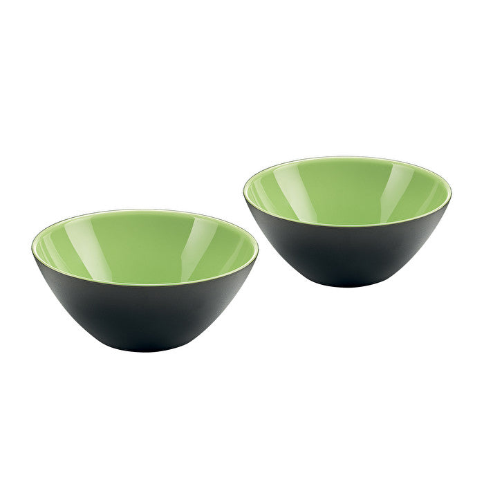 SET DE 2 BOLS MY FUSION VERT ET NOIR 12 CM