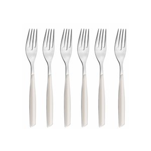 SET DE 6 FOURCHETTES A DESSERTS GLAMOUR  IVOIRE - BUGATTI