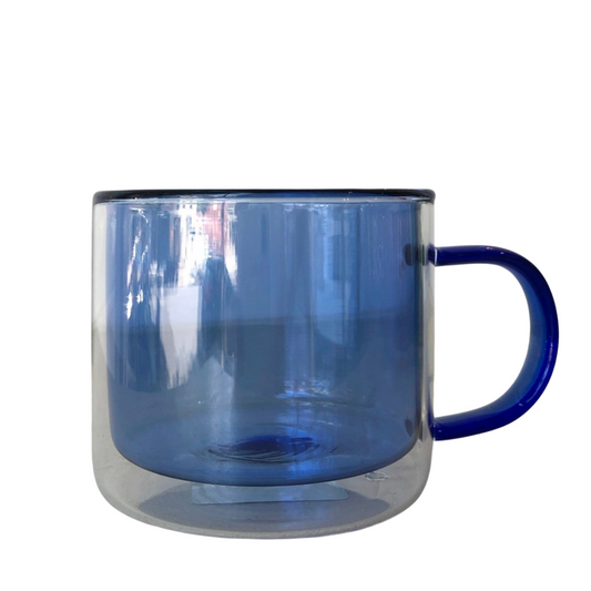 MUG DOUBLE PAROI BLEU- 270 ML