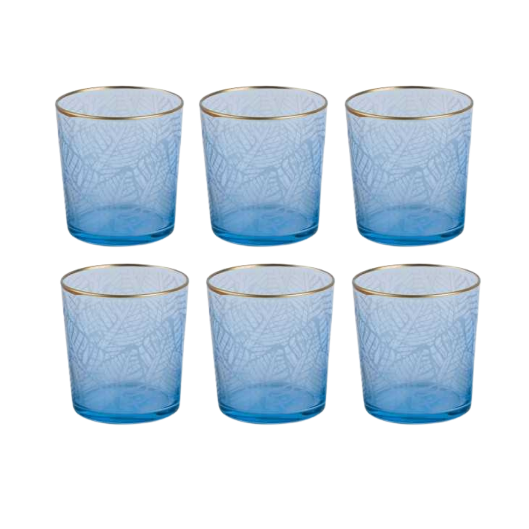 PACK DE 6 VERRES BLEU EXOTICA- 380 ML