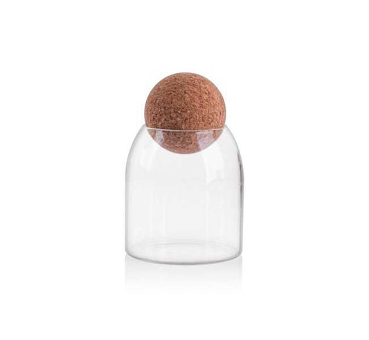 BOCAL BOULE VERRE ET LIEGE- 500 ML