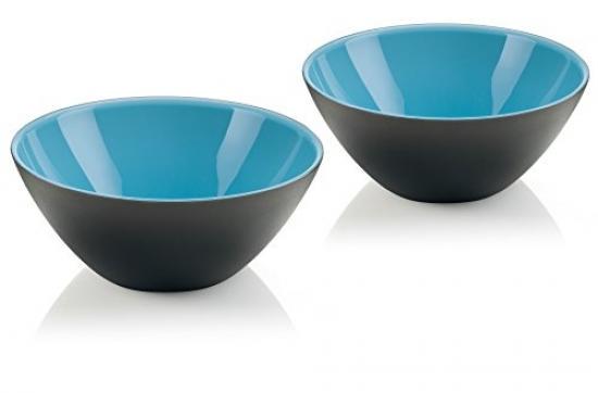 SET DE 2 BOLS MY FUSION BLEU ET NOIR 12 CM