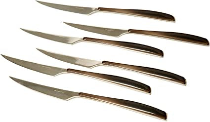 Set de 6 couteaux à steak - GLAMOUR NOIR FUMÉ- BUGATTI