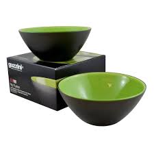 SET DE 2 BOLS MY FUSION VERT ET NOIR 12 CM