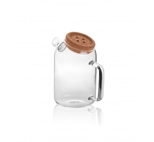 CARAFE BOUTON VERRE ET LIEGE- 1L